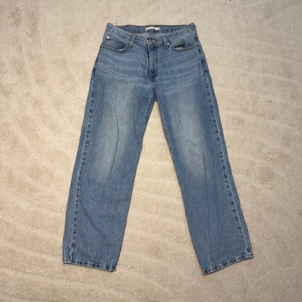 Levis 94 Baggy Jeans Womens 29 Light Wash Mid Rise Wide Leg Denim A0544-0011